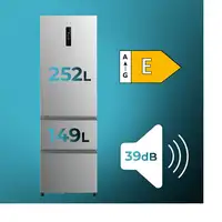 Cecotec 02080 nevera puerta lado a lado Independiente 401 L E Gris