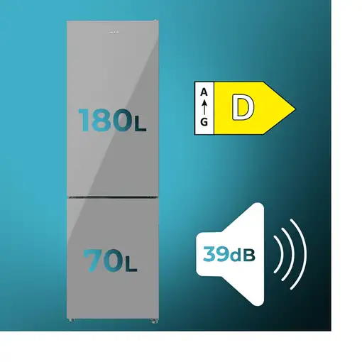 Frigoríficos сombis Independiente 250 L Gris 02143 CECOTEC