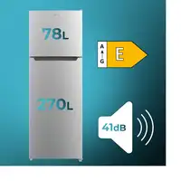 Nevera y congelador Independiente 348 L Acero inoxidable 02070 CECOTEC