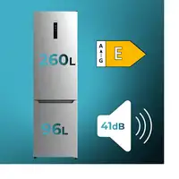 Nevera y congelador Independiente 356 L Acero inoxidable 02147 CECOTEC