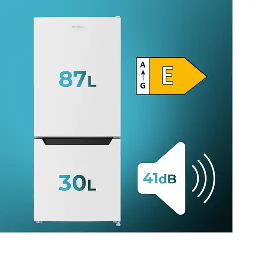 Nevera y congelador Independiente 117 L Blanco 02074 CECOTEC