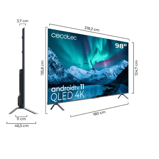 Televisor QLED 98'' 4K Ultra HD Negro Smart 03622 CECOTEC