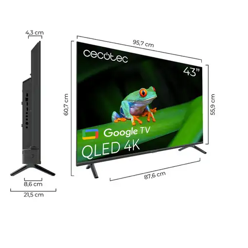 Televisor LED 43'' 4K Ultra HD Negro Smart 00982 CECOTEC
