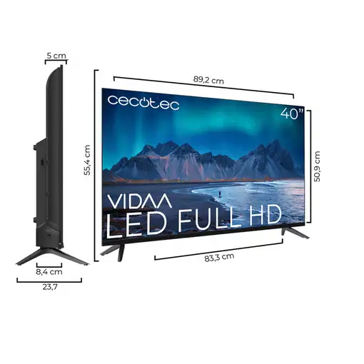 Televisor LED 40'' HD Negro Smart 00991 CECOTEC
