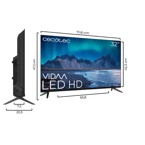 Televisor LED 32'' HD Negro Smart 00992 CECOTEC