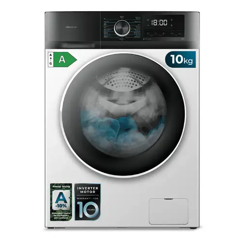 Lavadora carga frontal 10 kg 1400 RPM Blanco 02470 CECOTEC