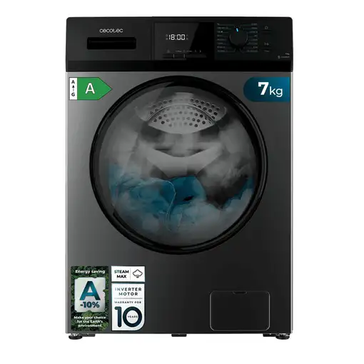 Lavadora carga frontal 7 kg 1200 RPM Acero 02173 CECOTEC Lavadora carga frontal 7 kg 1200 RPM Acero 02173 CECOTEC