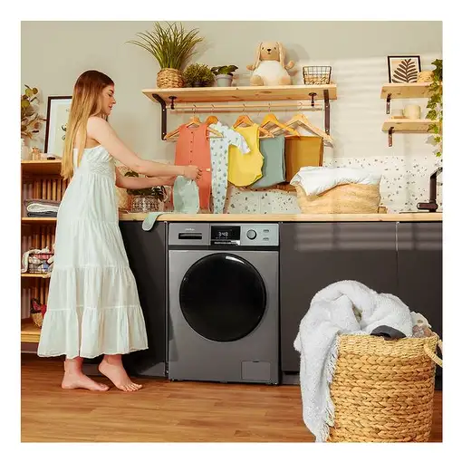 Lavadora carga frontal 7 kg 1200 RPM Acero 02173 CECOTEC