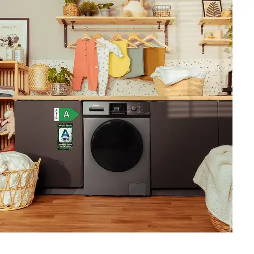 Lavadora carga frontal 7 kg 1200 RPM Acero 02173 CECOTEC