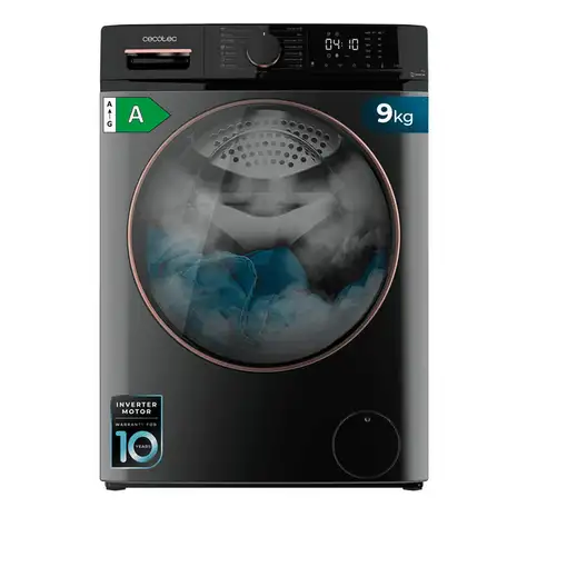 Lavadora carga frontal 9 kg 1400 RPM Acero 01928 CECOTEC