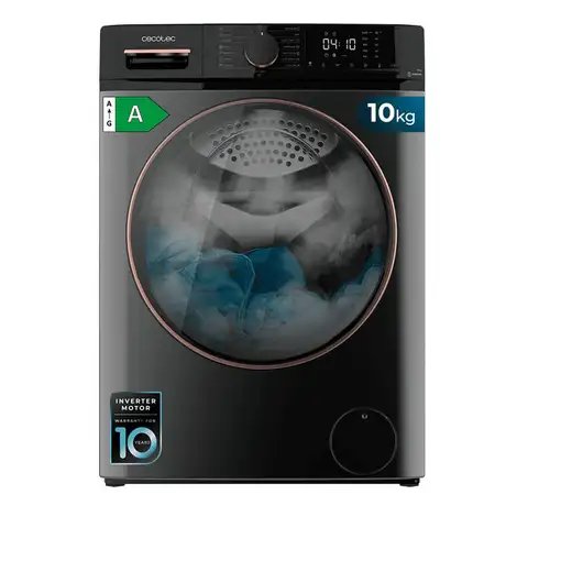 Lavadora carga frontal 10 kg 1400 RPM Acero 01931 CECOTEC