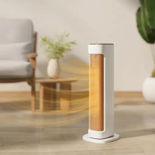 Calefactor Eléctrico Bajo Consumo 2000W con 3 Modos Termostato Regulable HOMCOM