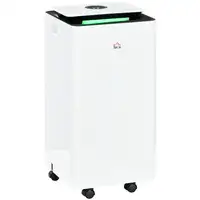 Deshumidificador Eléctrico con 5 Modos 10L/día 200W 25x25x50,5 cm Blanco HOMCOM Deshumidificador Eléctrico con 5 Modos 10L/día 200W 25x25x50,5 cm Blanco HOMCOM