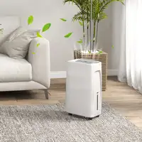 Deshumidificador 12L/Días con 4 Modos 2 Velocidades 29x18x49 cm Blanco HOMCOM Deshumidificador 12L/Días con 4 Modos 2 Velocidades 29x18x49 cm Blanco HOMCOM