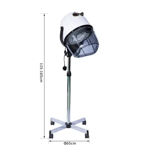 Profesional Campana Casco Secador Pelo 1180W Máximo 70ºC Capucha Tripode HOMCOM