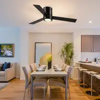 Ventilador de Techo 48W con Luz LED Mando a Distancia y 3 Aspas de Madera HOMCOM Ventilador de Techo 48W con Luz LED Mando a Distancia y 3 Aspas de Madera HOMCOM