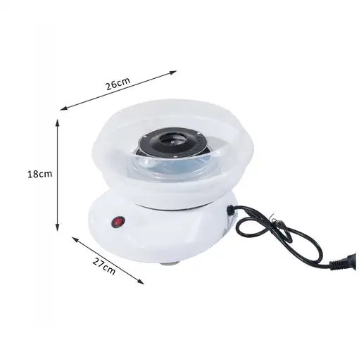 Máquina Nube Algodón Azúcar Profesional 450W-550W 27x26x18cm Acero Blanco HOMCOM