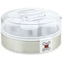 Yogurtera 20W 1,26L con 7 Tarros de Cristal de 180 ml 24x24x13 cm Blanco HOMCOM Yogurtera 20W 1,26L con 7 Tarros de Cristal de 180 ml 24x24x13 cm Blanco HOMCOM