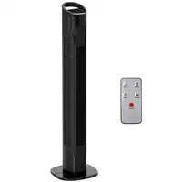 Ventilador de Torre 50W con Mando a Distancia Ø20x78,5 cm Negro HOMCOM