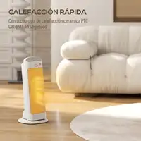 Calefactor Eléctrico Bajo Consumo 2000W con 4 Modos Termostato Regulable HOMCOM Calefactor Eléctrico Bajo Consumo 2000W con 4 Modos Termostato Regulable HOMCOM