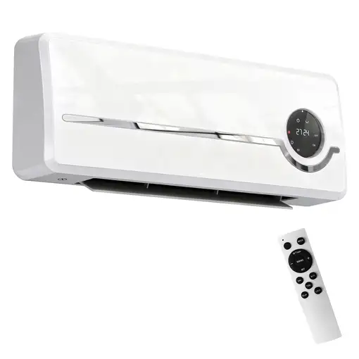 Calefactor de Pared 2000W con Control Remoto Pantalla LED y Temporizador HOMCOM Calefactor de Pared 2000W con Control Remoto Pantalla LED y Temporizador HOMCOM