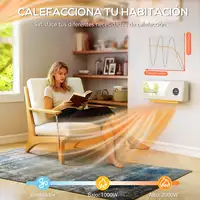 Calefactor de Pared 2000W con Control Remoto Pantalla LED y Temporizador HOMCOM