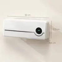 Calefactor de Pared 2000W con Control Remoto Pantalla LED y Temporizador HOMCOM