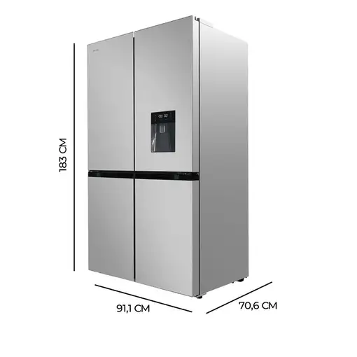 Cecotec 02458 nevera puerta lado a lado Independiente 564 L Acero inoxidable