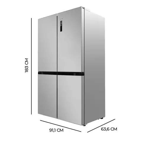 Cecotec 02455 nevera puerta lado a lado Independiente 490 L Acero inoxidable