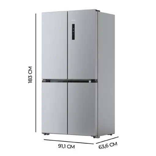 Cecotec 02455 nevera puerta lado a lado Independiente 490 L Acero inoxidable