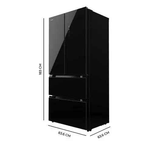 Cecotec 01953 nevera puerta lado a lado Independiente 436 L Negro