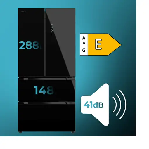 Cecotec 01953 nevera puerta lado a lado Independiente 436 L Negro