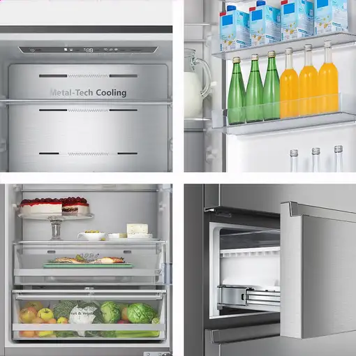 Nevera y congelador Independiente 493 L Acero inoxidable RT641N4AIE HISENSE