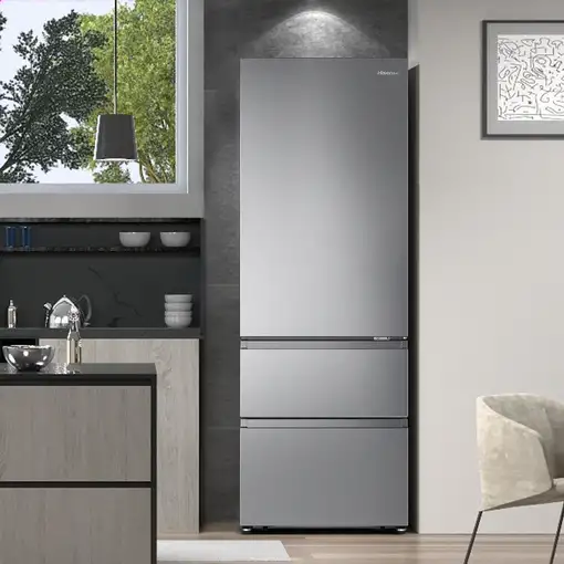 Nevera y congelador Independiente 493 L Acero inoxidable RT641N4AIE HISENSE