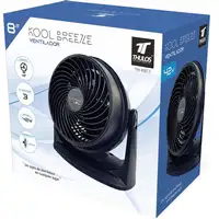 Ventiladores pie/suelo Ventiladores sobremesa Negro THULOS