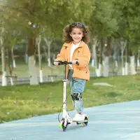 Patinete Plegable para Niños de 3-8 Años 2 Ruedas con LED Luces Blanco AIYAPLAY Patinete Plegable para Niños de 3-8 Años 2 Ruedas con LED Luces Blanco AIYAPLAY