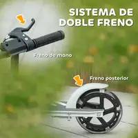 Patinete Plegable para Niños de 3-8 Años 2 Ruedas con LED Luces Blanco AIYAPLAY Patinete Plegable para Niños de 3-8 Años 2 Ruedas con LED Luces Blanco AIYAPLAY