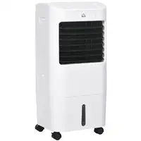 Enfriador de Aire Portátil 3 en 1 Control Remoto 37x32x78 cm Blanco HOMCOM