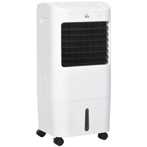 Enfriador de Aire Portátil 3 en 1 Control Remoto 37x32x78 cm Blanco HOMCOM