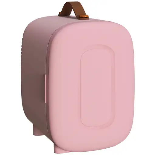 Nevera Pequeña 4L para Enfriar y Calentar 20,3x26,3x28 cm Rosa HOMCOM