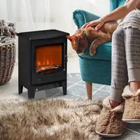 Chimenea Eléctrica 900/1800W Llama Simulada y Termostato 39x26x54,8 cm HOMCOM Chimenea Eléctrica 900/1800W Llama Simulada y Termostato 39x26x54,8 cm HOMCOM