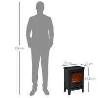 Chimenea Eléctrica 900/1800W Llama Simulada y Termostato 39x26x54,8 cm HOMCOM Chimenea Eléctrica 900/1800W Llama Simulada y Termostato 39x26x54,8 cm HOMCOM