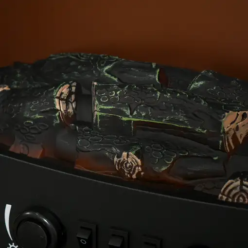 Chimenea Eléctrica 900/1800W Llama Simulada y Termostato 39x26x54,8 cm HOMCOM