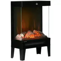 Chimenea Eléctrica 1000W/2000W con Llama LED Ajustable 40,5x20x62cm Negro HOMCOM Chimenea Eléctrica 1000W/2000W con Llama LED Ajustable 40,5x20x62cm Negro HOMCOM