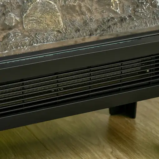 Chimenea Eléctrica 1000W/2000W con Llama LED Ajustable 40,5x20x62cm Negro HOMCOM