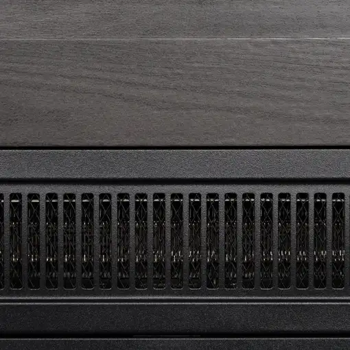 Chimenea Eléctrica 1800W con Efecto de Llama para Sala 30 m² Gris Oscuro HOMCOM