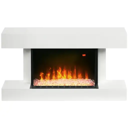Chimenea Eléctrica Silencioso 1000W/2000W 98x27x54,5 cm Blanco HOMCOM Chimenea Eléctrica Silencioso 1000W/2000W 98x27x54,5 cm Blanco HOMCOM