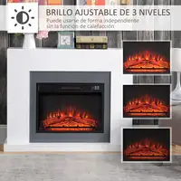 Chimenea Eléctrica 1800W-2000W con Mando Llama Ajustable Termostato HOMCOM Chimenea Eléctrica 1800W-2000W con Mando Llama Ajustable Termostato HOMCOM