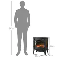 Chimenea Eléctrica 1000W/2000W para Sala 15-30 m² 55x31x58 cm Negro HOMCOM Chimenea Eléctrica 1000W/2000W para Sala 15-30 m² 55x31x58 cm Negro HOMCOM