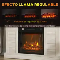 Chimenea Eléctrica 1800W con Efecto de Llama para Sala 30 m² Madera Clara HOMCOM Chimenea Eléctrica 1800W con Efecto de Llama para Sala 30 m² Madera Clara HOMCOM